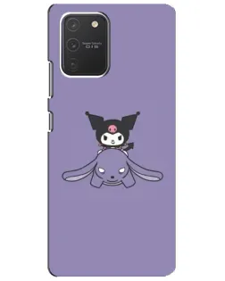 Чехол для Samsung Galaxy S10 Lite с картинкой «Kuromi на лиловом фоне»