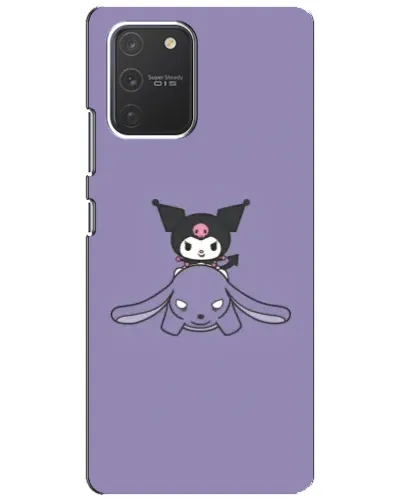 Чехол для Samsung Galaxy S10 Lite с картинкой «Kuromi на лиловом фоне»