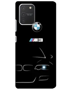 Чехол для Samsung Galaxy S10 Lite с картинкой «Минималистичный принт BMW M3» Чехол для Samsung Galaxy S10 Lite с картинкой «Минималистичный принт BMW M3»