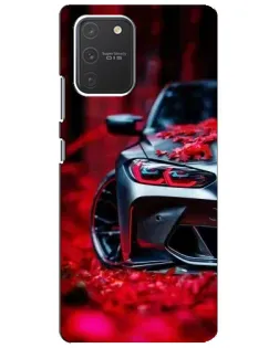 Чехол для Samsung Galaxy S10 Lite с картинкой «Спортивная BMW и цветы» Чехол для Samsung Galaxy S10 Lite с картинкой «Спортивная BMW и цветы»