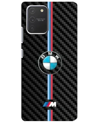 Чехол для Samsung Galaxy S10 Lite с картинкой «Эмблема BMW и карбон»