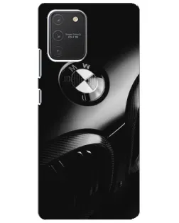 Чехол для Samsung Galaxy S10 Lite с картинкой «Эмблема BMW — макро» Чехол для Samsung Galaxy S10 Lite с картинкой «Эмблема BMW — макро»