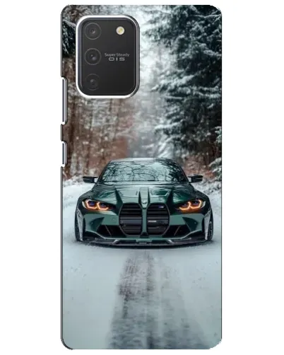 Чехол для Samsung Galaxy S10 Lite с картинкой «BMW в зимнем лесу»
