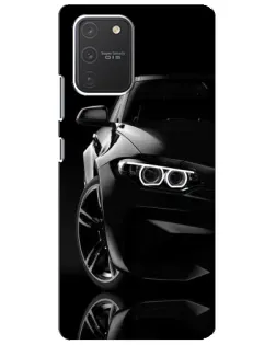 Чехол для Samsung Galaxy S10 Lite с картинкой «Черная BMW — профиль» Чехол для Samsung Galaxy S10 Lite с картинкой «Черная BMW — профиль»