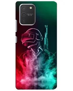 Чехол для Samsung Galaxy S10 Lite с картинкой «PUBG — огненный воин»