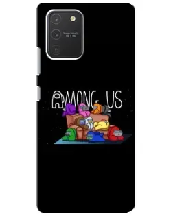 Чехол для Samsung Galaxy S10 Lite с картинкой «Логотип Among Us»