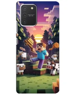 Чехол для Samsung Galaxy S10 Lite с картинкой «Стив на ферме»
