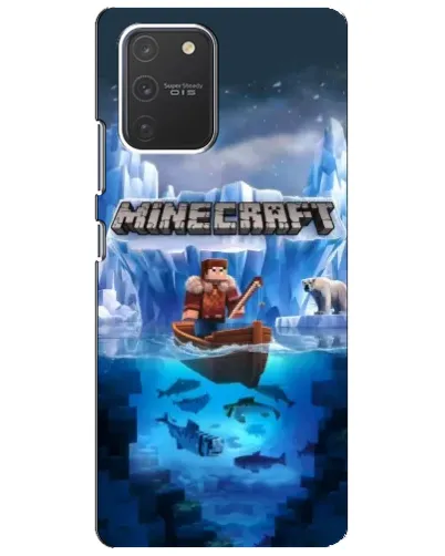 Чехол для Samsung Galaxy S10 Lite с картинкой «Minecraft ледяной мир» Чехол для Samsung Galaxy S10 Lite с картинкой «Minecraft ледяной мир»