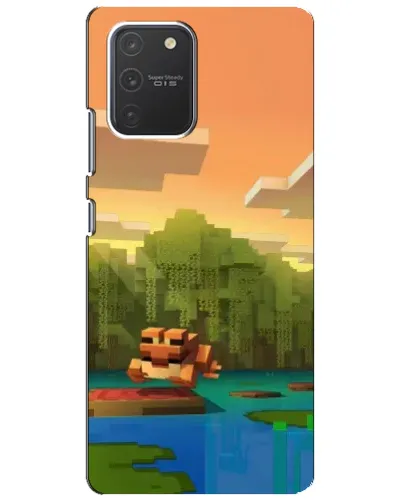 Чехол для Samsung Galaxy S10 Lite с картинкой «Майнкрафт закат солнца» Чехол для Samsung Galaxy S10 Lite с картинкой «Майнкрафт закат солнца»