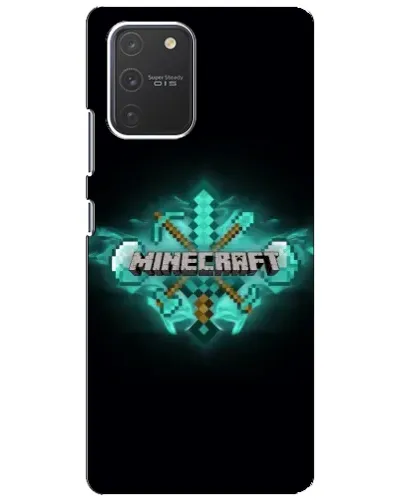 Чехол для Samsung Galaxy S10 Lite с картинкой «Minecraft Diamond лого» Чехол для Samsung Galaxy S10 Lite с картинкой «Minecraft Diamond лого»
