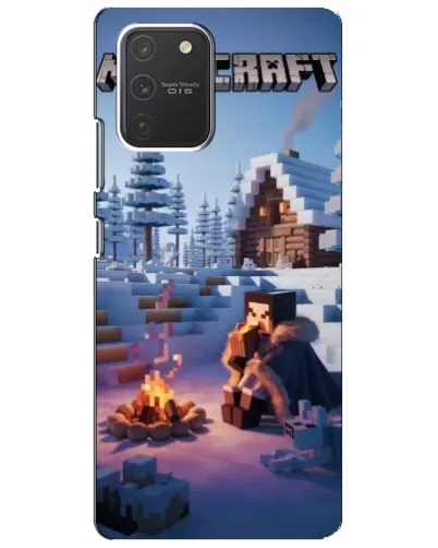 Чехол для Samsung Galaxy S10 Lite с картинкой «Зимний Minecraft» Чехол для Samsung Galaxy S10 Lite с картинкой «Зимний Minecraft»