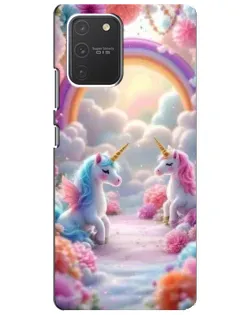Чехол для Samsung Galaxy S10 Lite с картинкой «Радуга и единороги» Чехол для Samsung Galaxy S10 Lite с картинкой «Радуга и единороги»