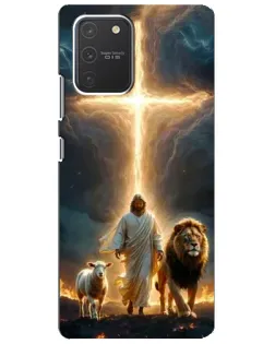 Чехол для Samsung Galaxy S10 Lite с картинкой «Лев Иуды и Свет» Чехол для Samsung Galaxy S10 Lite с картинкой «Лев Иуды и Свет»