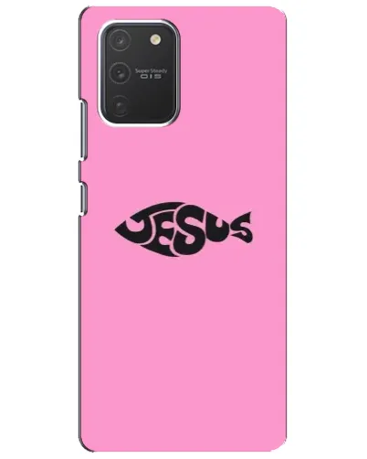 Чехол для Samsung Galaxy S10 Lite с картинкой «Розовый символ Jesus» Чехол для Samsung Galaxy S10 Lite с картинкой «Розовый символ Jesus»