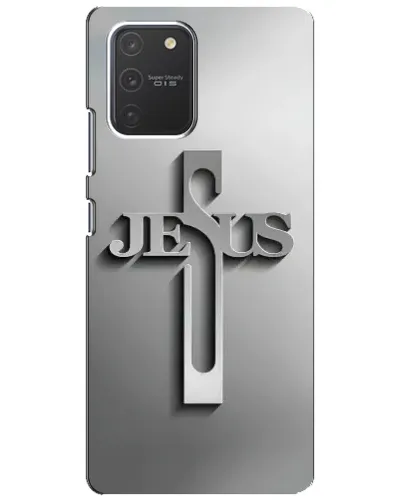 Чехол для Samsung Galaxy S10 Lite с картинкой «Металлический крест Jesus» Чехол для Samsung Galaxy S10 Lite с картинкой «Металлический крест Jesus»