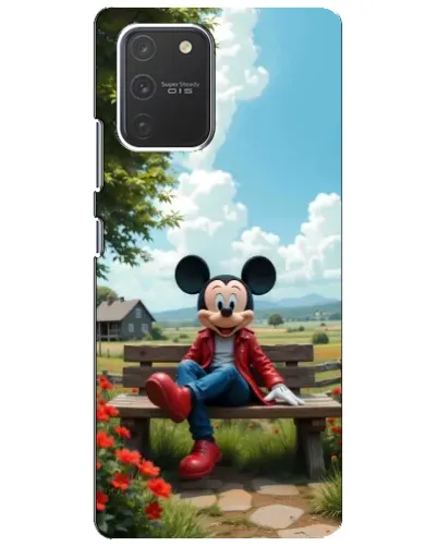 Чехол для Samsung Galaxy S10 Lite с картинкой «Микки на скамейке»