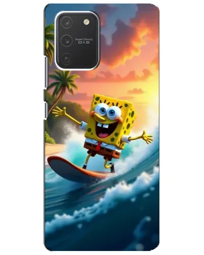 Чехол для Samsung Galaxy S10 Lite с картинкой «Губка Боб серфингист» Чехол для Samsung Galaxy S10 Lite с картинкой «Губка Боб серфингист»