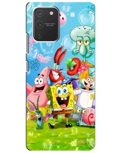 Чехол для Samsung Galaxy S10 Lite с картинкой «Губка Боб и друзья» Чехол для Samsung Galaxy S10 Lite с картинкой «Губка Боб и друзья»