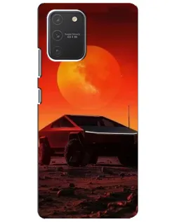 Чехол для Samsung Galaxy S10 Lite с картинкой «Cybertruck на Марсе»