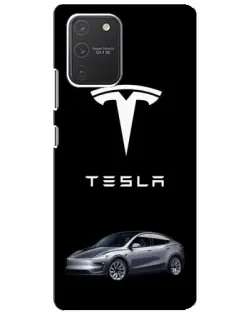 Чехол для Samsung Galaxy S10 Lite с картинкой «Tesla Model Y»