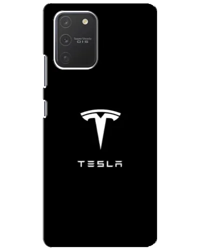 Чехол для Samsung Galaxy S10 Lite с картинкой «Tesla White Logo» Чехол для Samsung Galaxy S10 Lite с картинкой «Tesla White Logo»