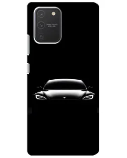 Чехол для Samsung Galaxy S10 Lite с картинкой «Фары Tesla Night»