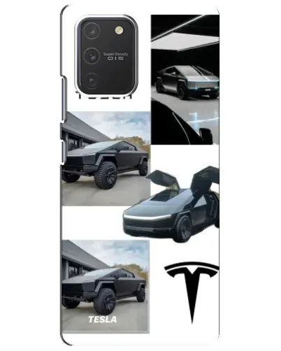 Чехол для Samsung Galaxy S10 Lite с картинкой «Коллаж Cybertruck Tesla» Чехол для Samsung Galaxy S10 Lite с картинкой «Коллаж Cybertruck Tesla»