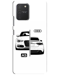 Чехол для Samsung Galaxy S10 Lite с картинкой «Audi — контрастный дизайн» Чехол для Samsung Galaxy S10 Lite с картинкой «Audi — контрастный дизайн»
