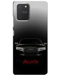 Чехол для Samsung Galaxy S10 Lite с картинкой «Audi — градиентный контур» Чехол для Samsung Galaxy S10 Lite с картинкой «Audi — градиентный контур»