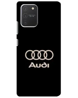 Чехол для Samsung Galaxy S10 Lite с картинкой «Audi — золотой логотип» Чехол для Samsung Galaxy S10 Lite с картинкой «Audi — золотой логотип»
