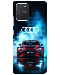 Чехол для Samsung Galaxy S10 Lite с картинкой «Audi Sport — неон» Чехол для Samsung Galaxy S10 Lite с картинкой «Audi Sport — неон»