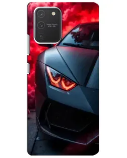 Чехол для Samsung Galaxy S10 Lite с картинкой «Lamborghini красное сияние»