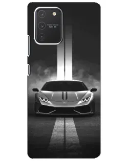 Чехол для Samsung Galaxy S10 Lite с картинкой «Lamborghini симметрия дорог»