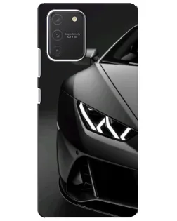 Чехол для Samsung Galaxy S10 Lite с картинкой «Lamborghini фары детализация»