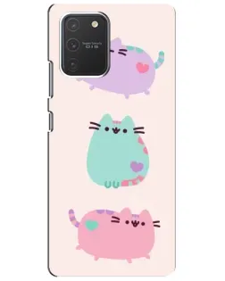 Чехол для Samsung Galaxy S10 Lite с картинкой «Pusheen трио»