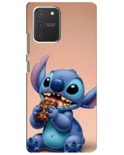 Чехол для Samsung Galaxy S10 Lite с картинкой «Стич ест шоколад» Чехол для Samsung Galaxy S10 Lite с картинкой «Стич ест шоколад»