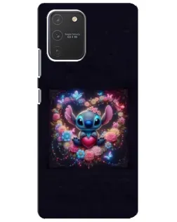 Чехол для Samsung Galaxy S10 Lite с картинкой «Stitch в цветах» Чехол для Samsung Galaxy S10 Lite с картинкой «Stitch в цветах»