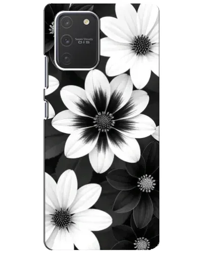 Чехол для Samsung Galaxy S10 Lite с картинкой «Монохромные астры» Чехол для Samsung Galaxy S10 Lite с картинкой «Монохромные астры»