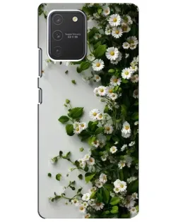 Чехол для Samsung Galaxy S10 Lite с картинкой «Ветка мелких белых цветов»
