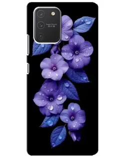 Чехол для Samsung Galaxy S10 Lite с картинкой «Фиолетовые цветы с росою»