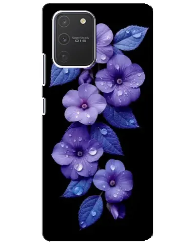 Чехол для Samsung Galaxy S10 Lite с картинкой «Фиолетовые цветы с росою» Чехол для Samsung Galaxy S10 Lite с картинкой «Фиолетовые цветы с росою»