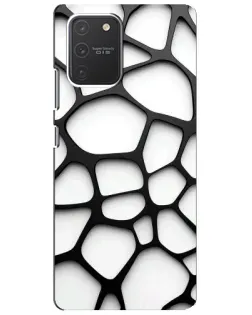 Чехол для Samsung Galaxy S10 Lite с картинкой «Белая объемная сетка»