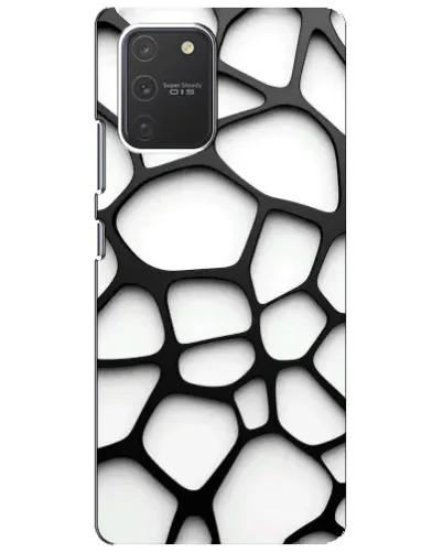 Чехол для Samsung Galaxy S10 Lite с картинкой «Белая объемная сетка» Чехол для Samsung Galaxy S10 Lite с картинкой «Белая объемная сетка»