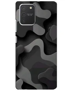 Чехол для Samsung Galaxy S10 Lite с картинкой «Темный абстрактный камуфляж»