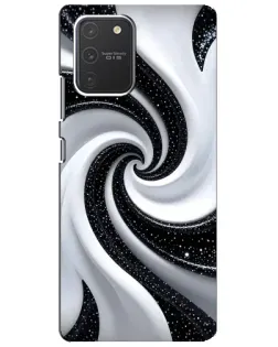 Чехол для Samsung Galaxy S10 Lite с картинкой «Черно-белая спираль»