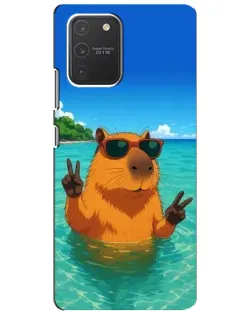 Чехол для Samsung Galaxy S10 Lite с картинкой «Морская капибара»