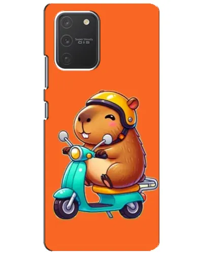 Чехол для Samsung Galaxy S10 Lite с картинкой «Капибара на скутере»