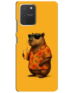 Чехол для Samsung Galaxy S10 Lite с картинкой «Капибара на отдыхе»