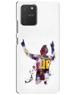 Чехол для Samsung Galaxy S10 Lite с картинкой «Акварельный Месси Барселона»