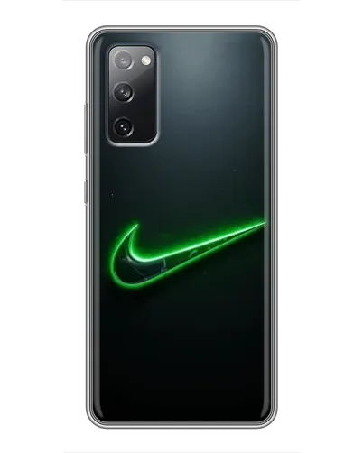 Чехол для Samsung Galaxy S20 FE с картинкой «Неоновый контур Nike»